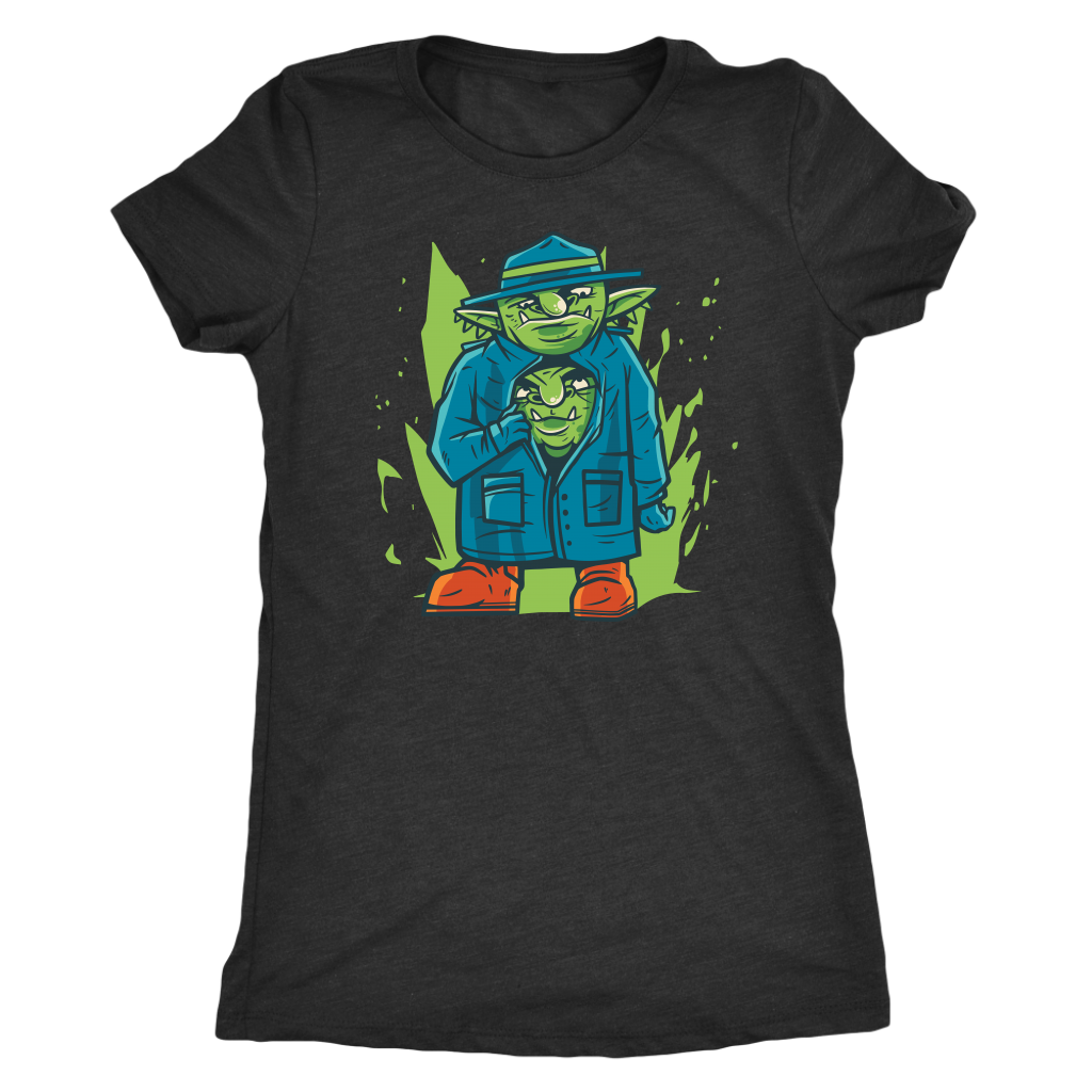 Two Goblins in a Trench Coat T-shirt  - Gemmed Firefly