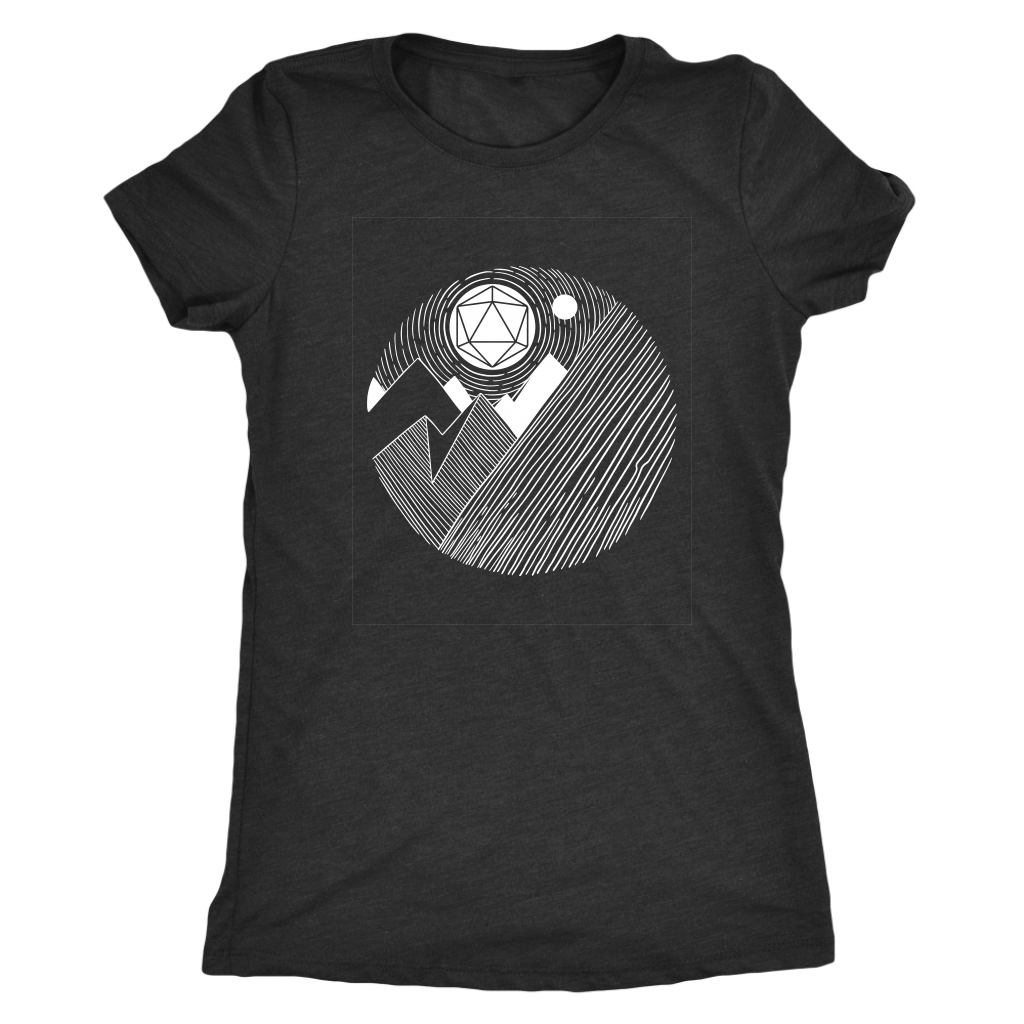 D20 Mountains Majesty T-shirt  - Gemmed Firefly