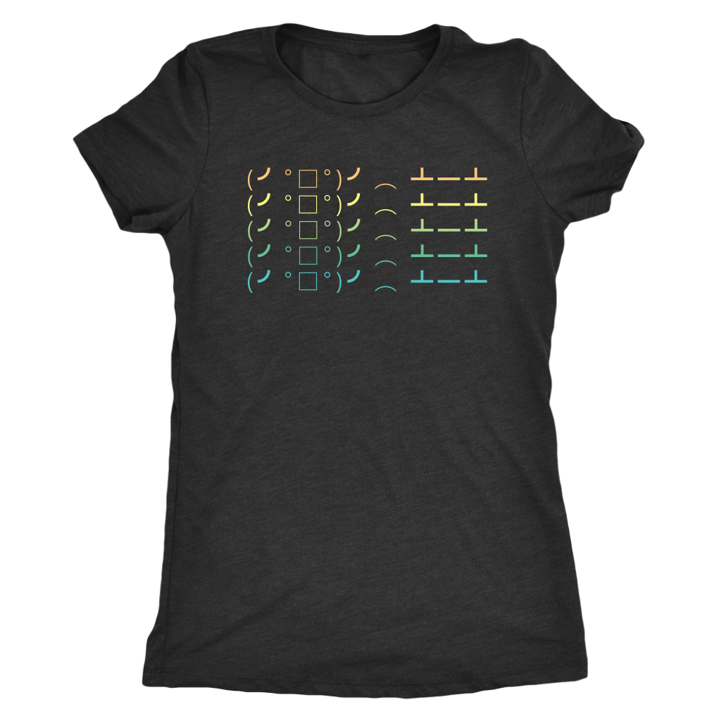 Calming Colors Table Flip T-shirt  - Gemmed Firefly