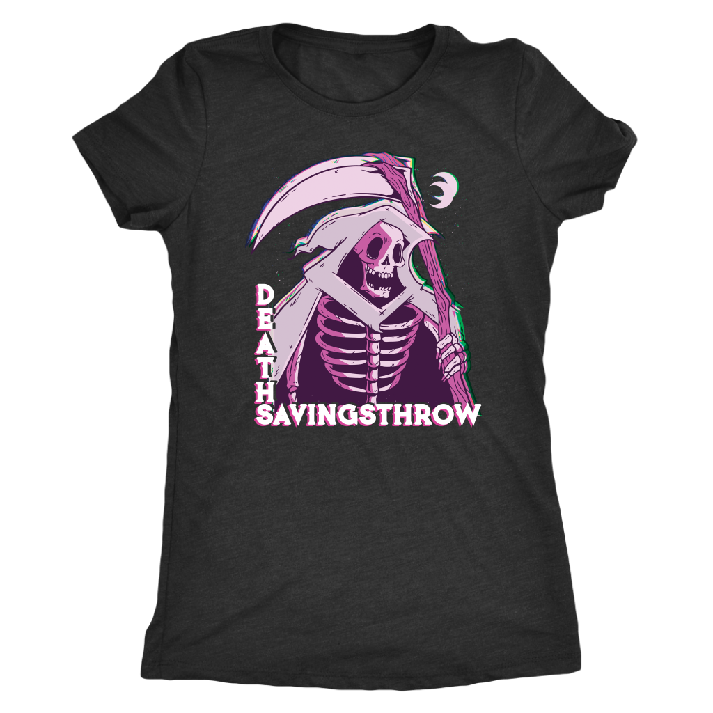 Death Save Glitch Reaper T-shirt  - Gemmed Firefly