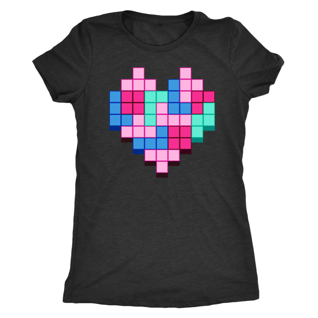 Candy Block Love Heart T-shirt  - Gemmed Firefly