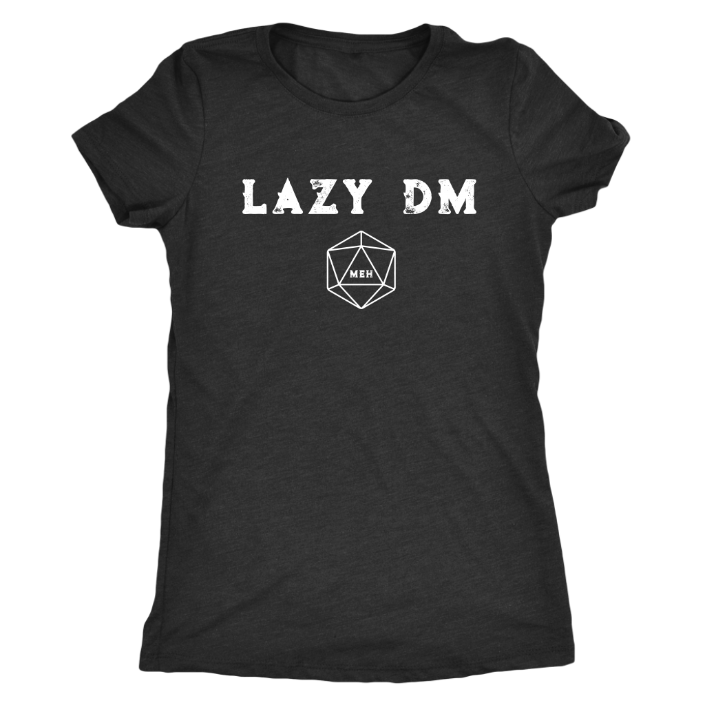 Lazy DM Meh D20 T-shirt  - Gemmed Firefly
