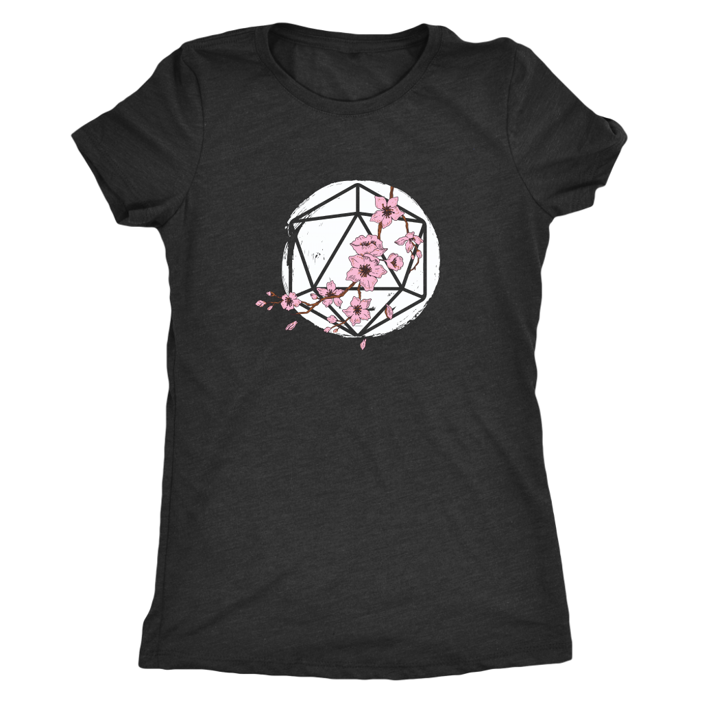 D20 Cherry Blossom T-shirt  - Gemmed Firefly