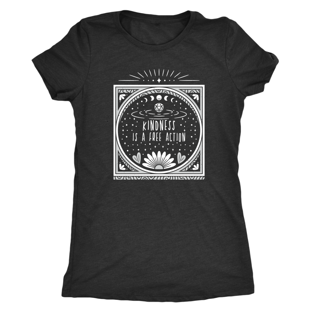 Kindness is a Free Action T-shirt  - Gemmed Firefly