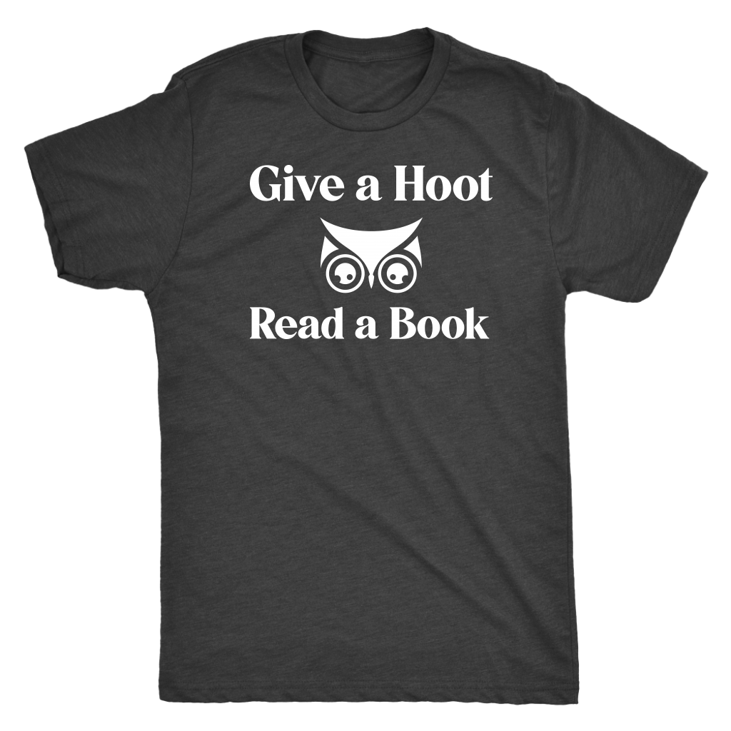 Give A Hoot Read A Book Shirt T-shirt  - Gemmed Firefly
