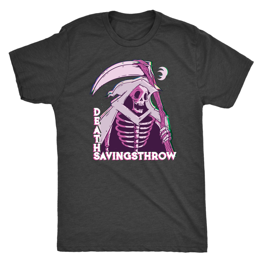 Death Save Glitch Reaper T-shirt  - Gemmed Firefly