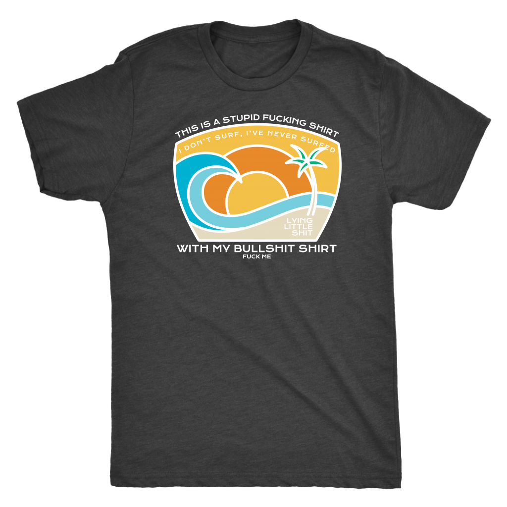 Surf's Up White Print T-shirt  - Gemmed Firefly