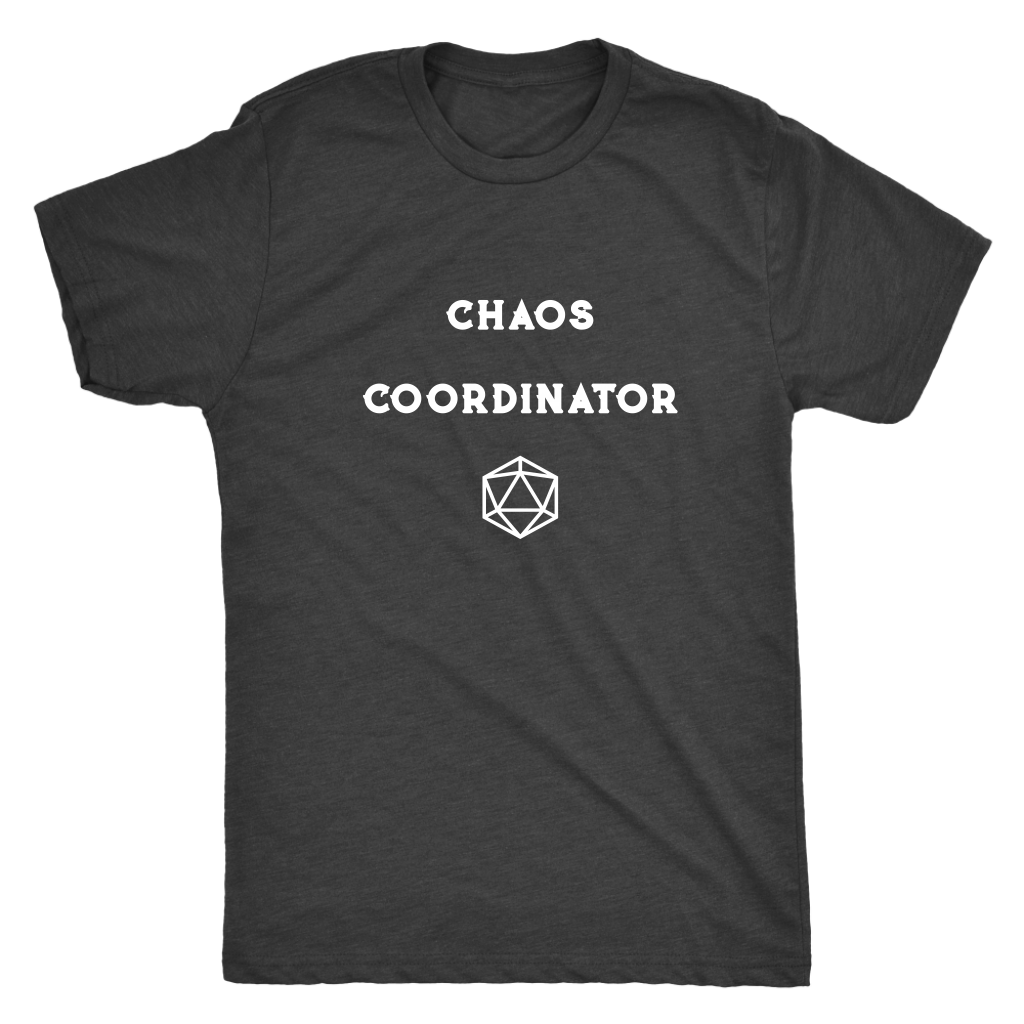 DM Chaos Coordinator D20 T-shirt  - Gemmed Firefly
