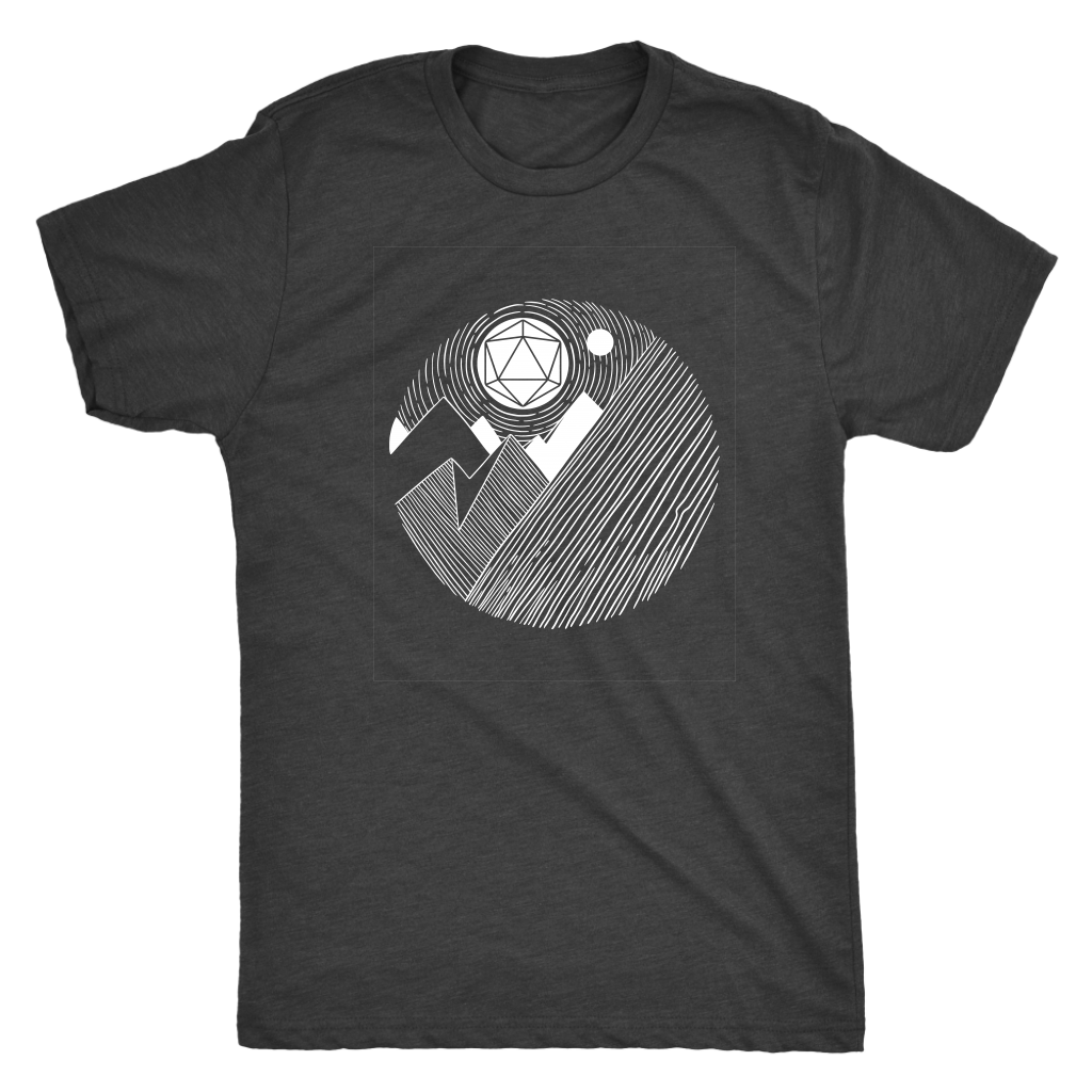 D20 Mountains Majesty T-shirt  - Gemmed Firefly