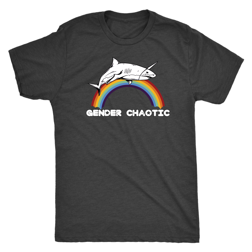 Gender Chaotic Shark T-shirt  - Gemmed Firefly