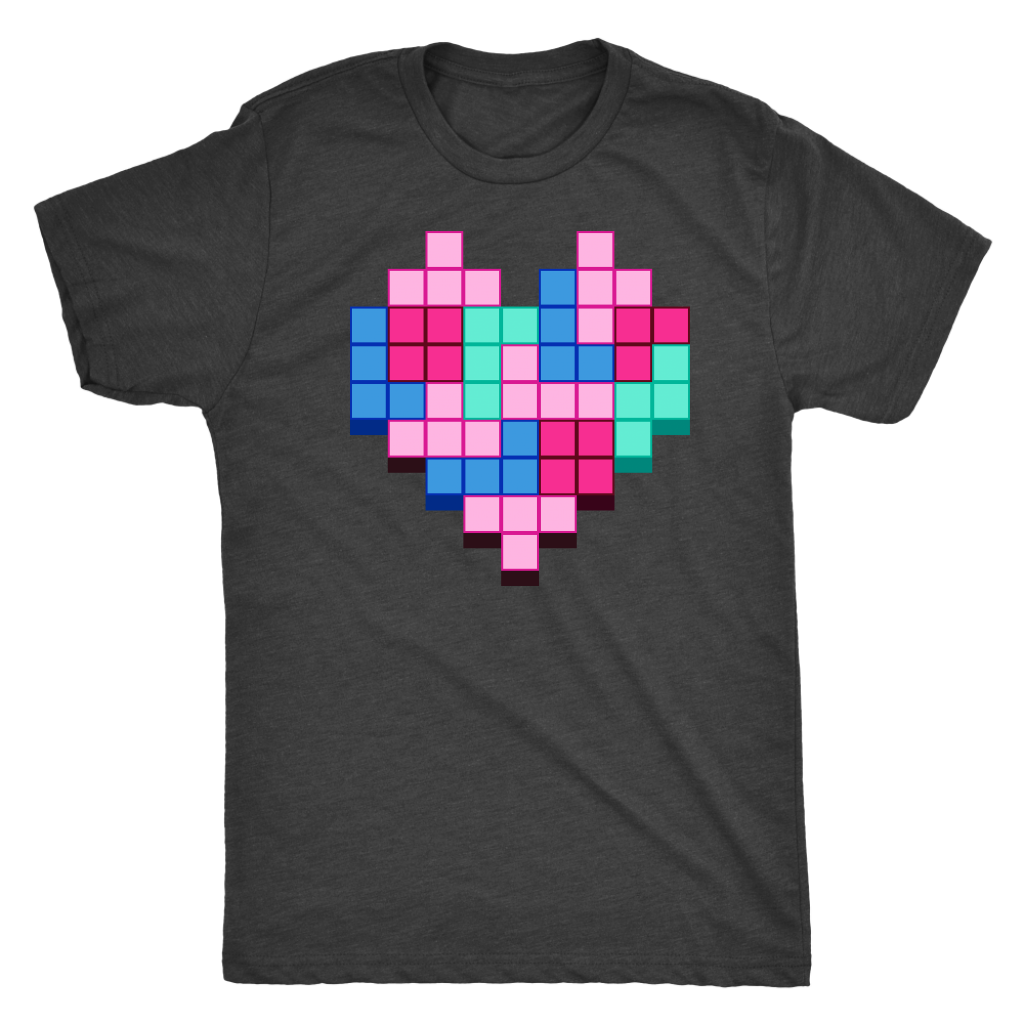 Candy Block Love Heart T-shirt  - Gemmed Firefly