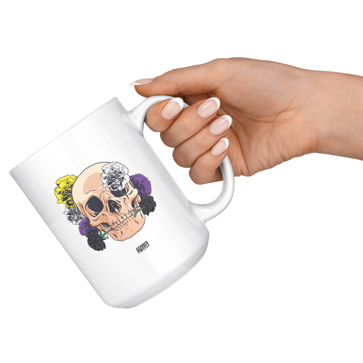 Nonbinary Necromancy Mug Drinkware  - Gemmed Firefly