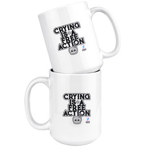 Crying is a Free Action Mug Drinkware  - Gemmed Firefly