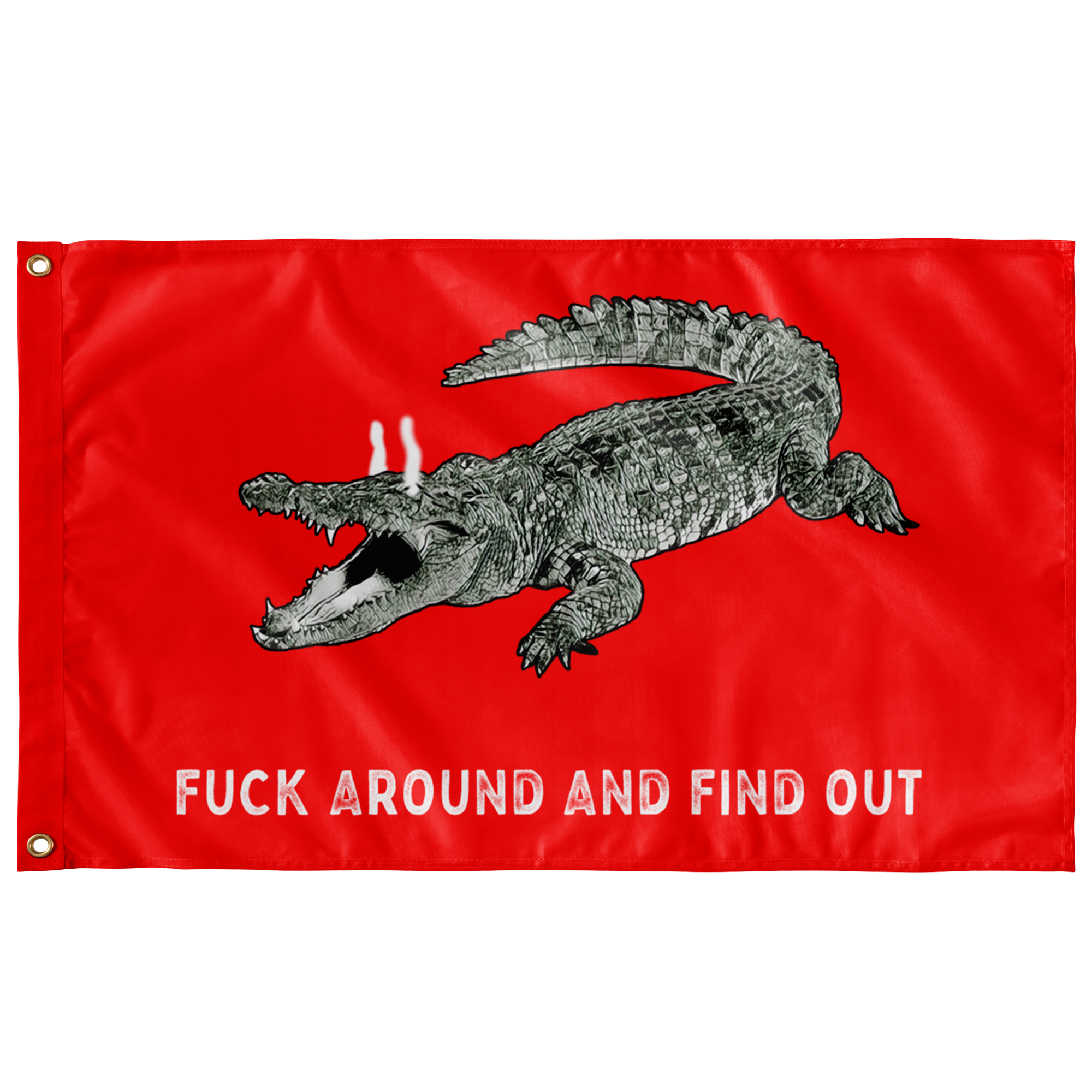 Fuck Around And Find Out 12 x 12 Funny Tin Road Sign (F Around Gator)  Security Warning Keep Out Animal Lover Alligator Crocodile Carolinas  Florida