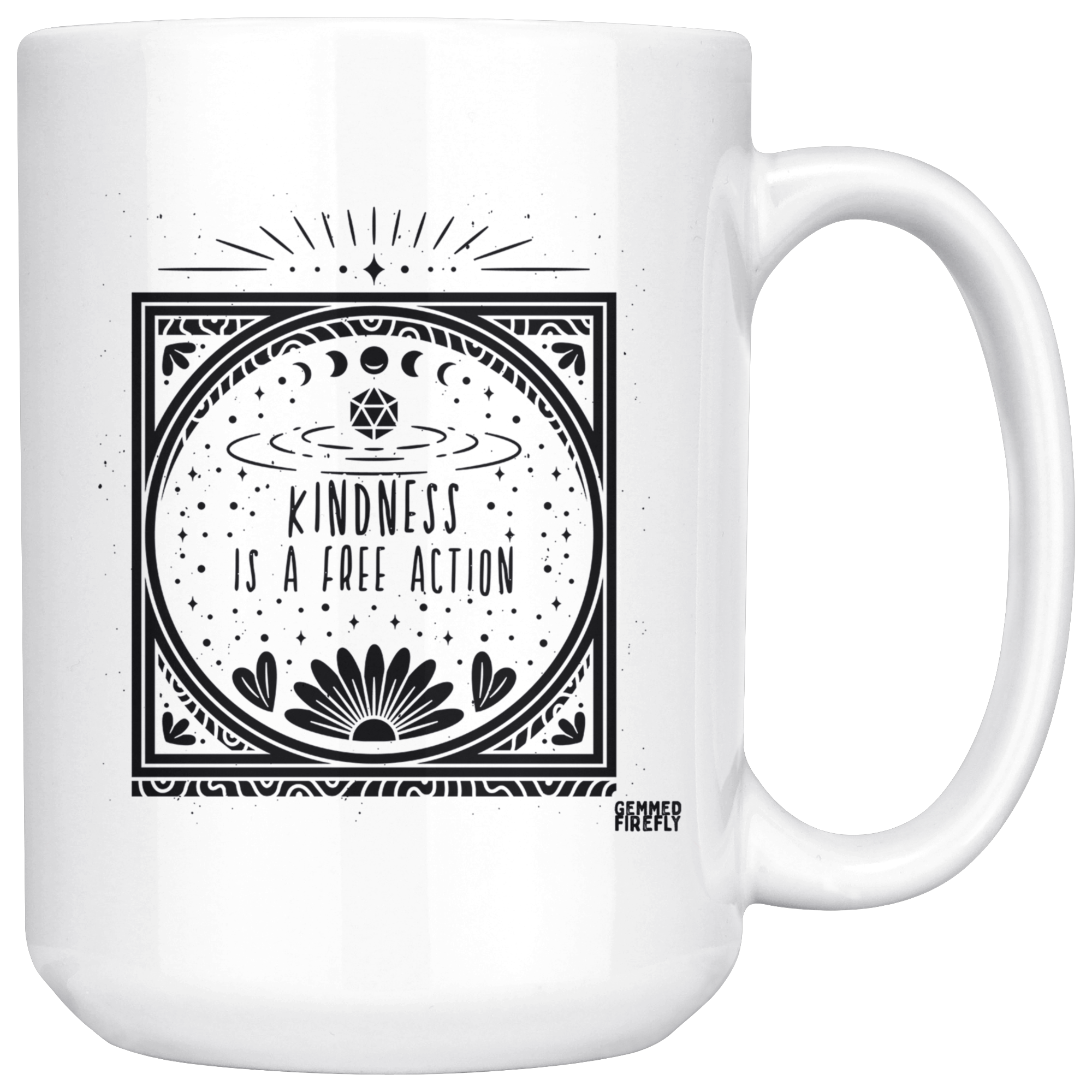 Kindness is a Free Action Mug Drinkware  - Gemmed Firefly